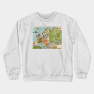 Map of Europe Crewneck Sweatshirt